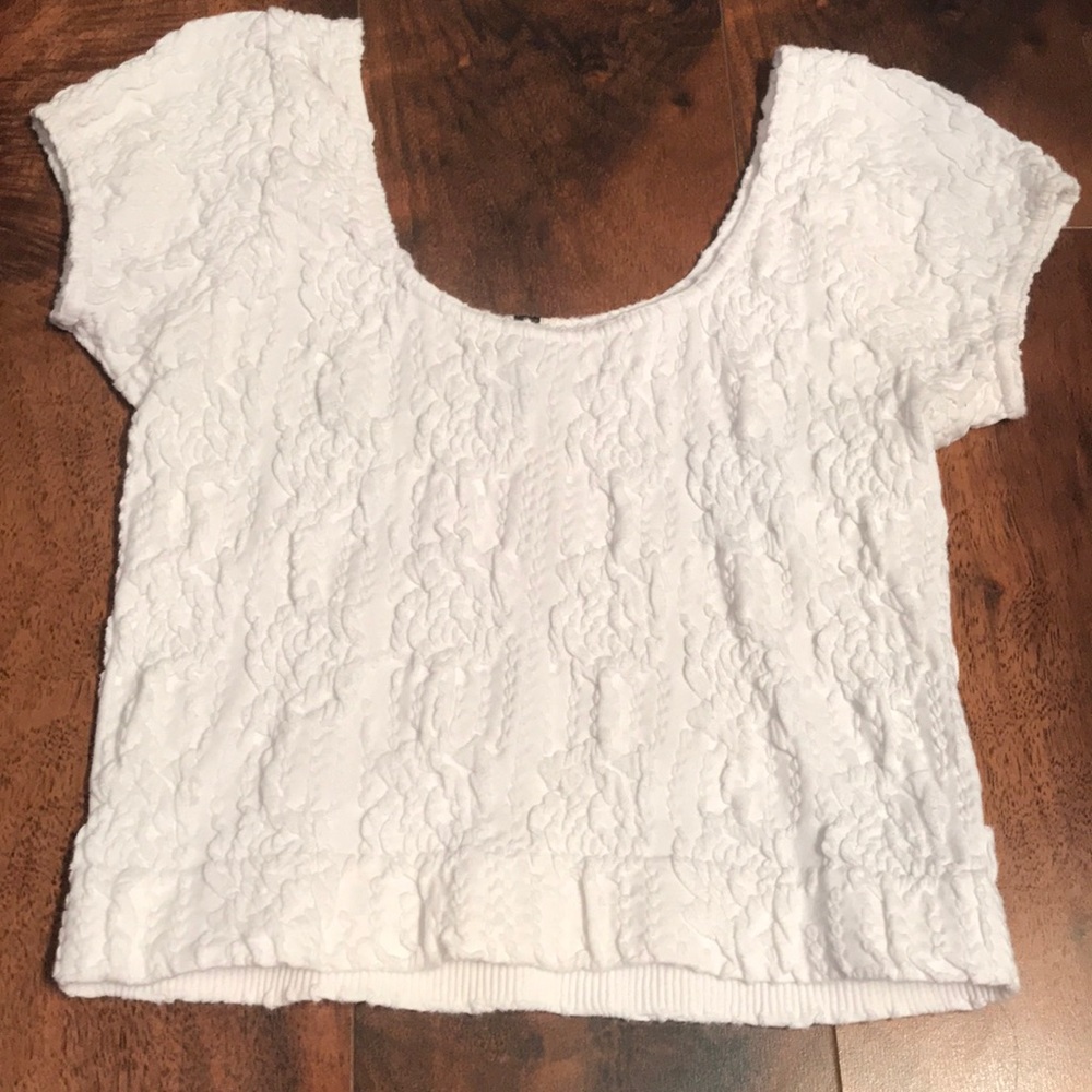 white cropped sugarlips tee shirt